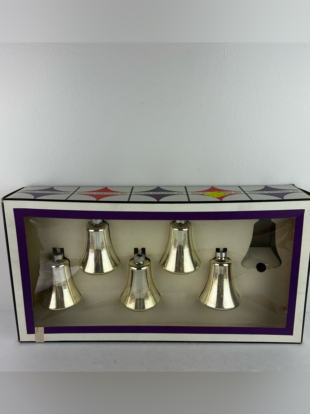 The Christmas Gallery Vintage 1967 Silver Bells Ornaments in Box - Set of 5